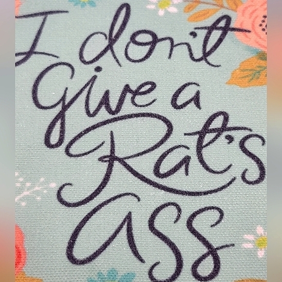 Floral Print Cosmetic Storage Canvas Like Bag - Picture 6 of 7